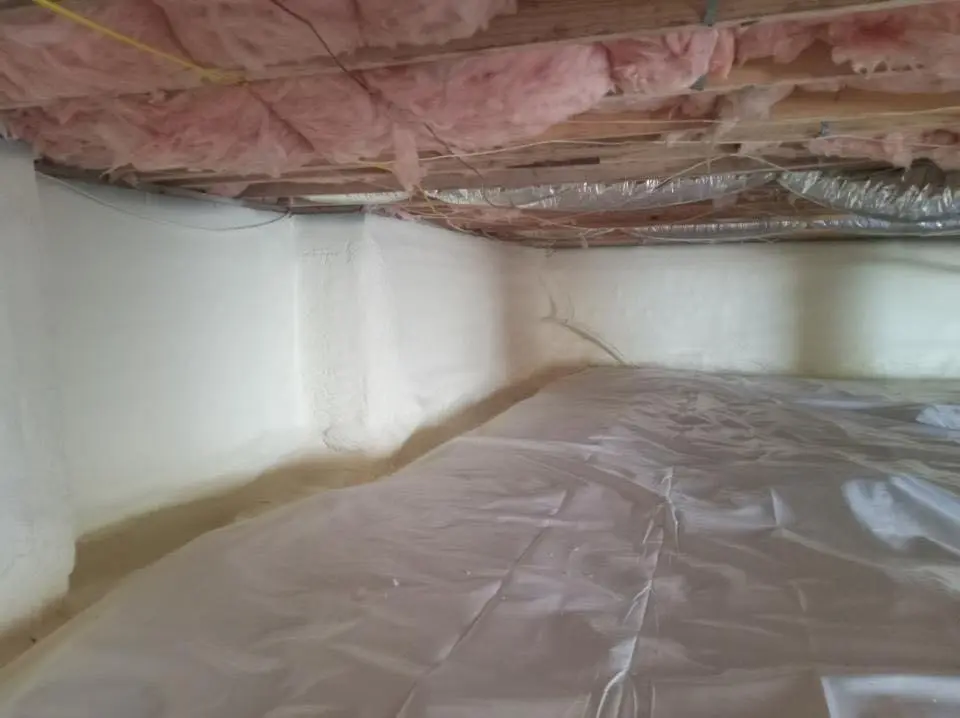 Crawl space encapsulation with closed-cell spray foam for Attic Insulation in Vincent